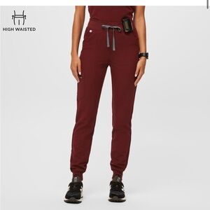 NWT Figs High Waist Zamora Jogger - Burgundy